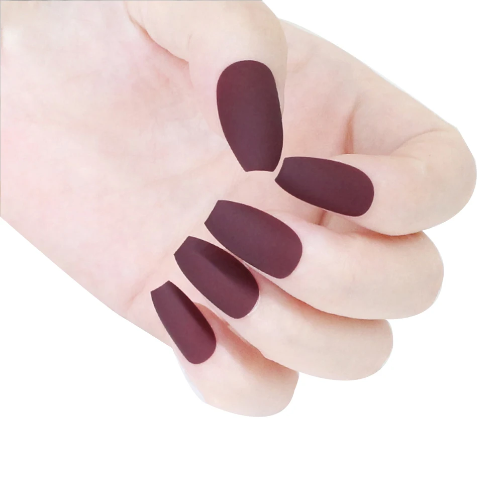 24 шт. мягкий розовый фиолетовый матовый светильник для накладных ногтей