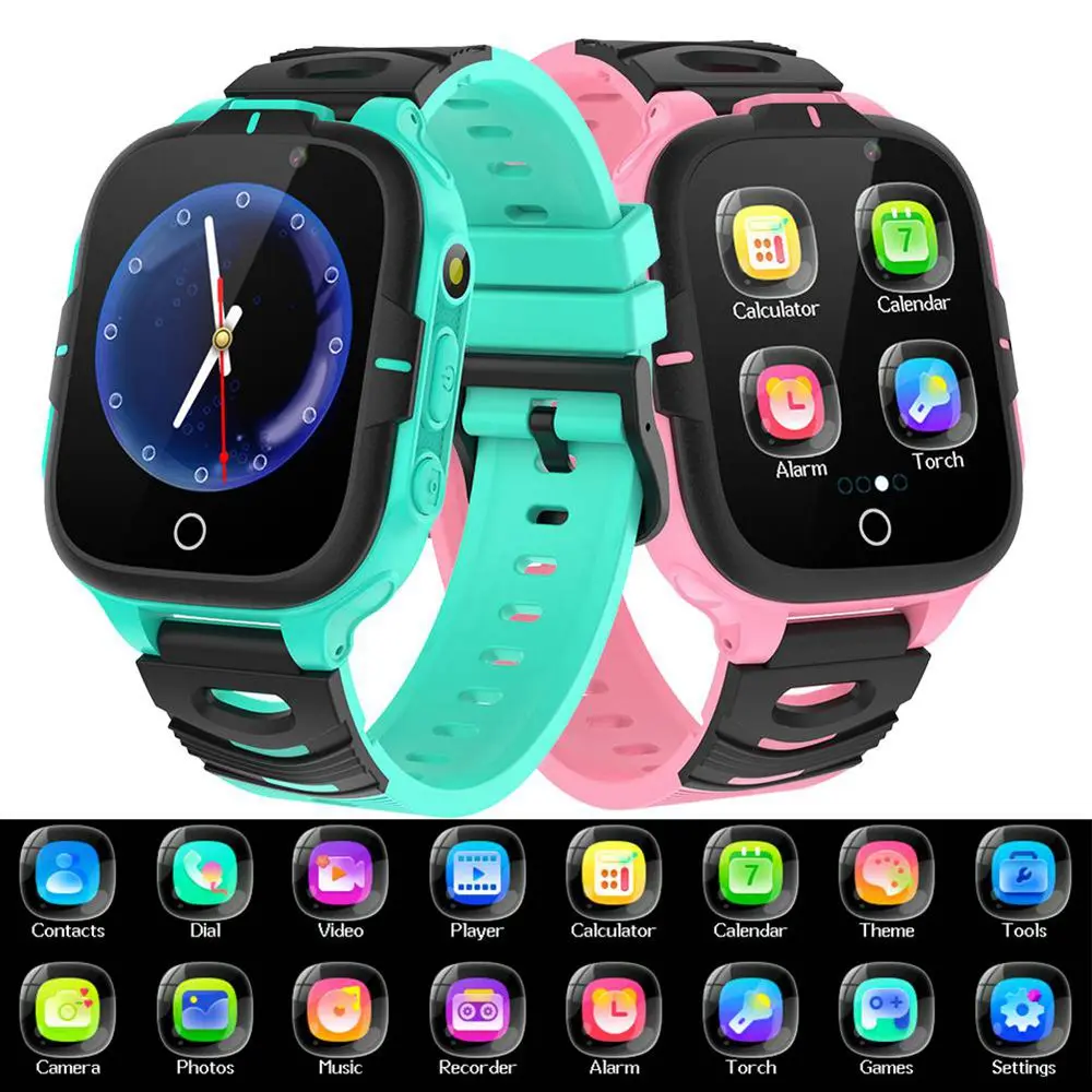 

IPS HD Colored Touch Screen Music Smartwatch 1.54 inch Kids Smart Watch Waterproof Children Watch SOS Baby Watch Play Game Watch