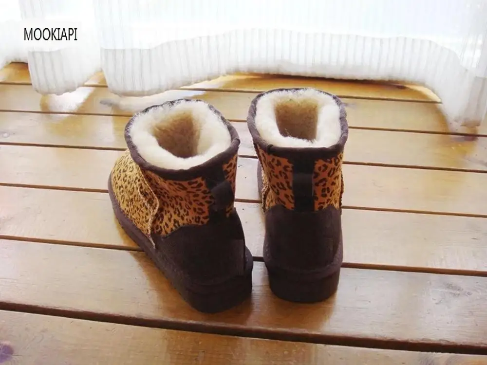 Новинка 2019 года Европейский стиль женские зимние ботинки из натуральной овчины