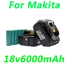 Аккумулятор 18 в, 6000 мАч, совместимый с беспроводными электроинструментами Makita BL1840 BL1850 BL1860 BL1815 BL1820 BL1830, с зарядным устройством