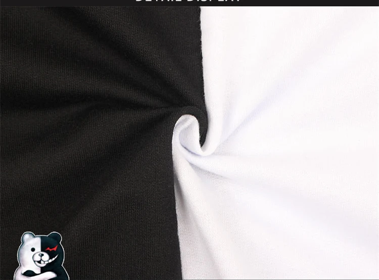 Danganronpa Monokuma костюм косплей унисекс Толстовка Черный Белый Медведь Костюмы Пальто Куртка
