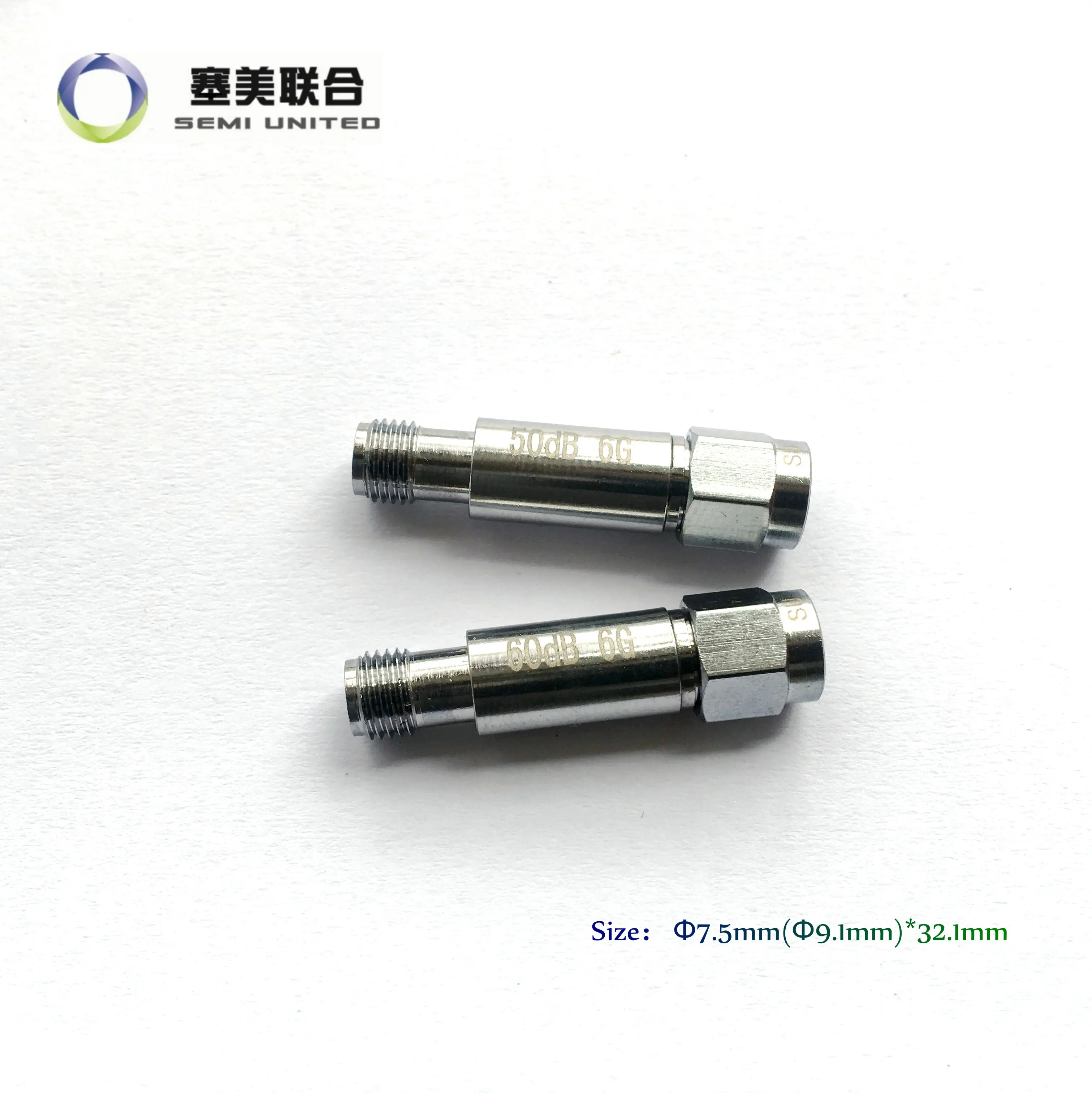 Фиксированный аттенюатор SMA из нержавеющей стали 1-60 дБ DC-6G 8G 13G 18 ГГц 2 Вт |