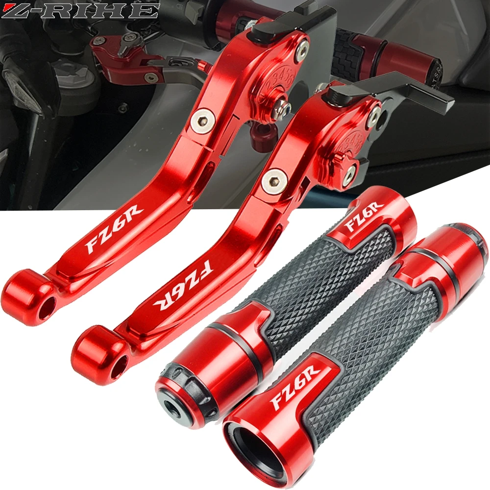 

Brake Clutch Levers Motorcycle Grips Handle Grips Brake Clutch Levers For YAMAHA FZ6R FZ 6R 2009 2010 2011 2012 2013 2014-2017