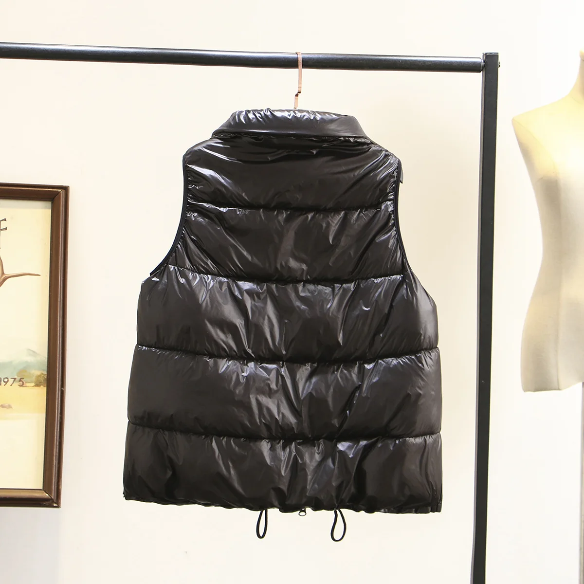 Женская зимняя безрукавка Свободная Повседневная Дамская куртка асимметричная