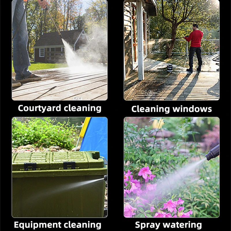 

25000mAh Cordless Battery High Pressure Car Washer Water Gun Foam Generator Washing Machine Water Pump Tornado Parkside Cleaning