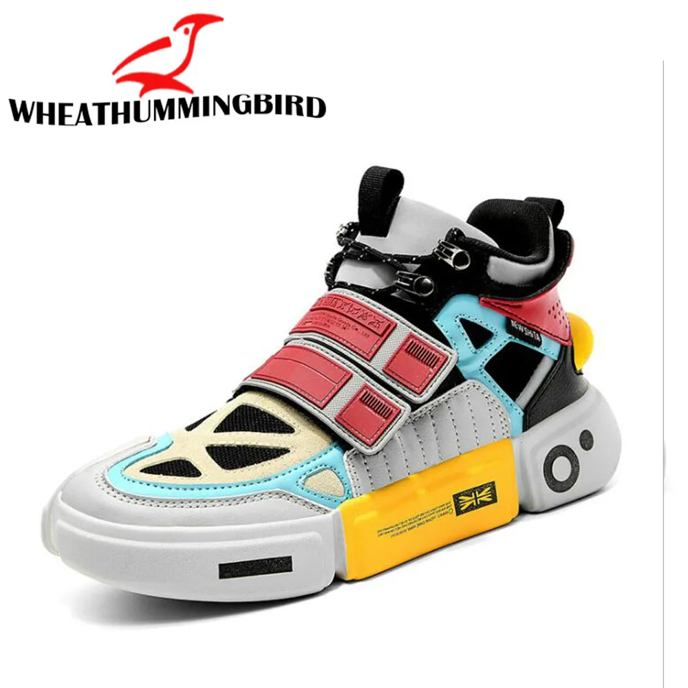 Модная дышащая легкая Уличная Повседневная обувь Мужские высокие кроссовки в