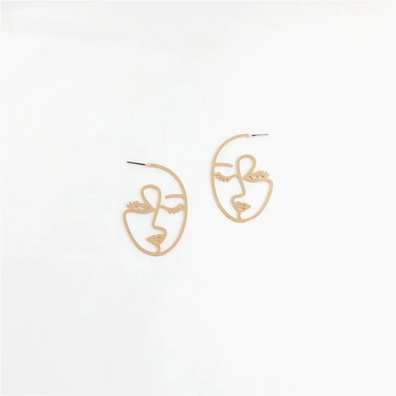 Индивидуальные асимметричные серьги Timlee E227 подвески с ажурным контуром модные