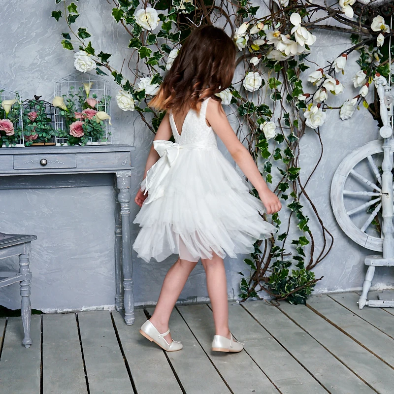 Новинка 2020 кружевные Детские платья принцессы для девочек вечерние ное платье с