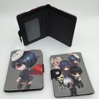 anime tokyo ghoul kirishima touka short wallet boys and girls button purse