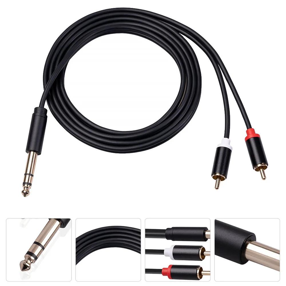 

3-Meter TRS 6.35mm to 2 RCA Cable Cord for Mixer Power Amplifier Media Player