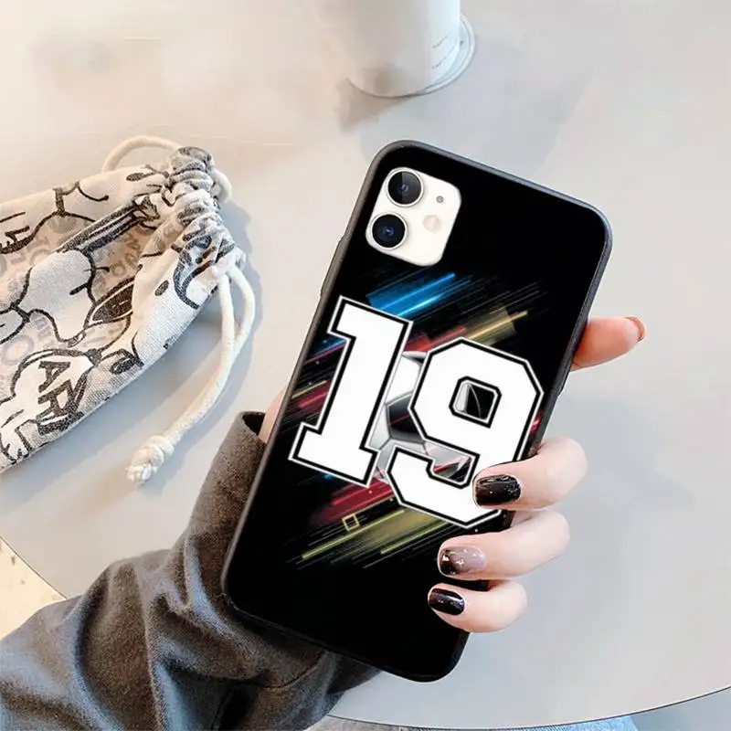 

Football Lucky number And letter Phone Case for iPhone 11 12 pro XS MAX 8 7 6 6S Plus X 5S SE 2020 XR mini
