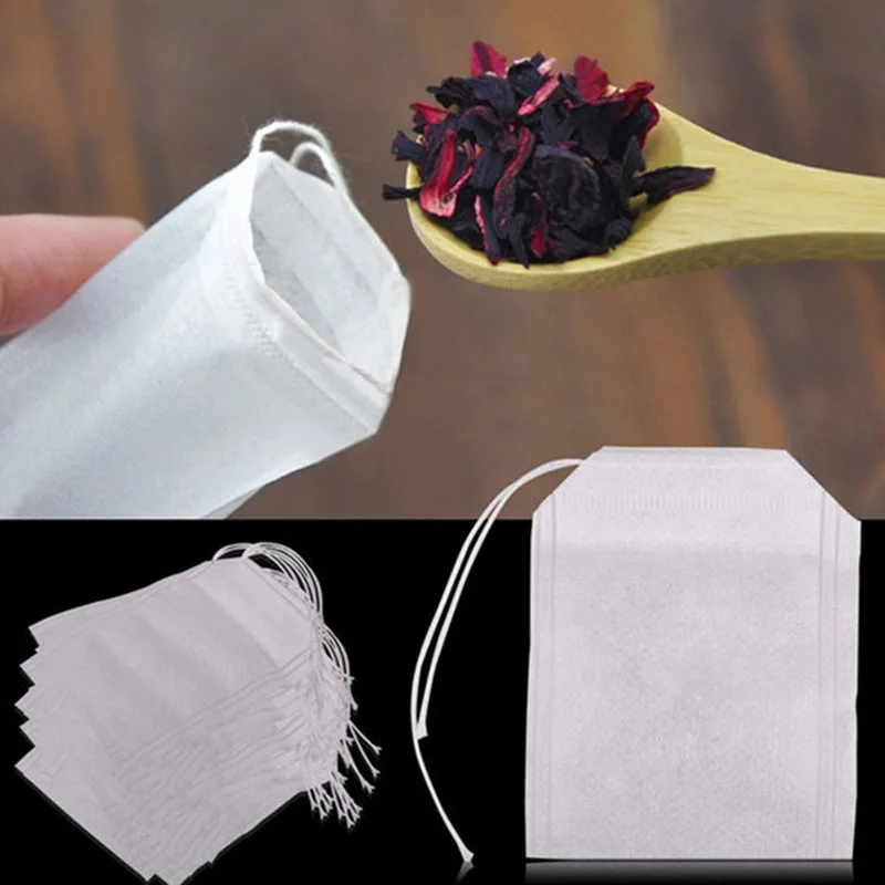 100 шт. одноразовые чайные пакетики фильтры для чайного пакетика инфузор со