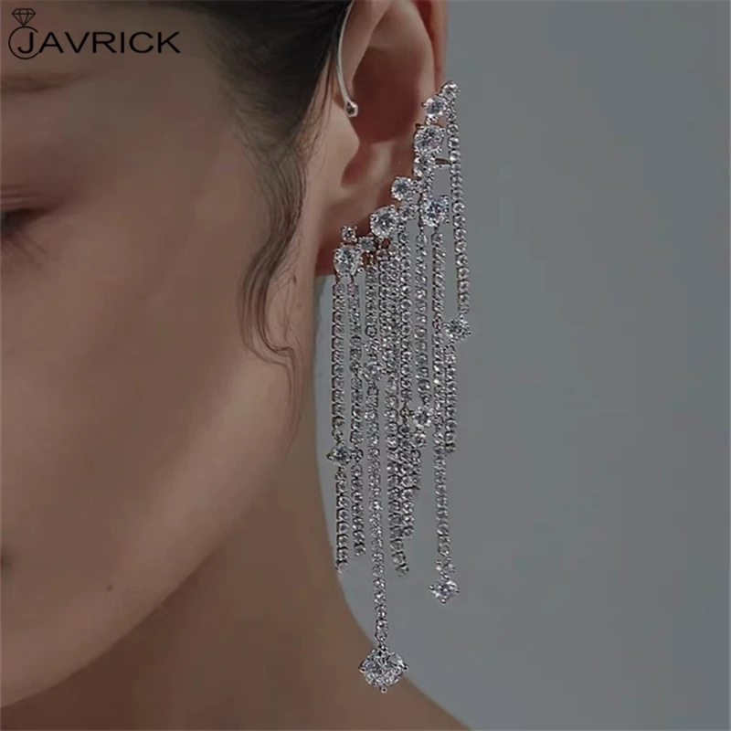 

20Pcs Handmade Ear Cuff Wrap Long Chain Tassel Drop Earrings DIY Dangle Ear Crawler Earrings Non-Piercing Jewelry Making