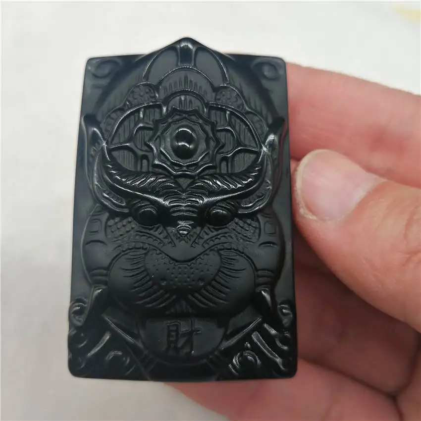 Прямая поставка натуральное обсидианское сокровище Pi Yao счастливое ожерелье