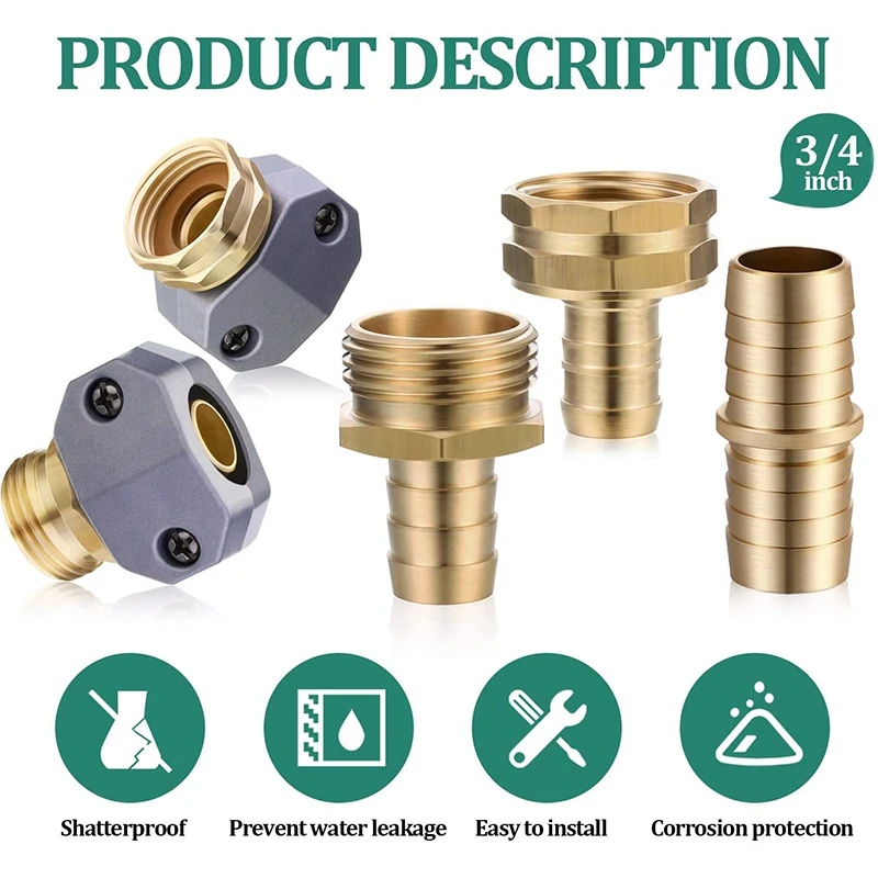 Садовый шланговый соединитель шланга Mender сад комплект для ремонта с зажимами 12