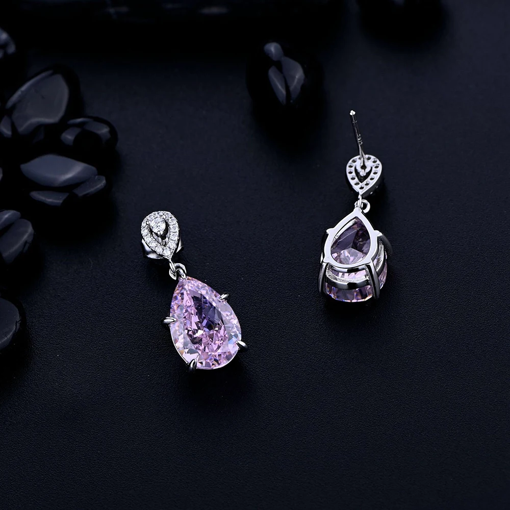 

Trendy 100% 925 Sterling Silver 9*13mm Water Drop High Carbon Diamond Earrings for Women Jewelry Silver S925 Drop Earrings Party