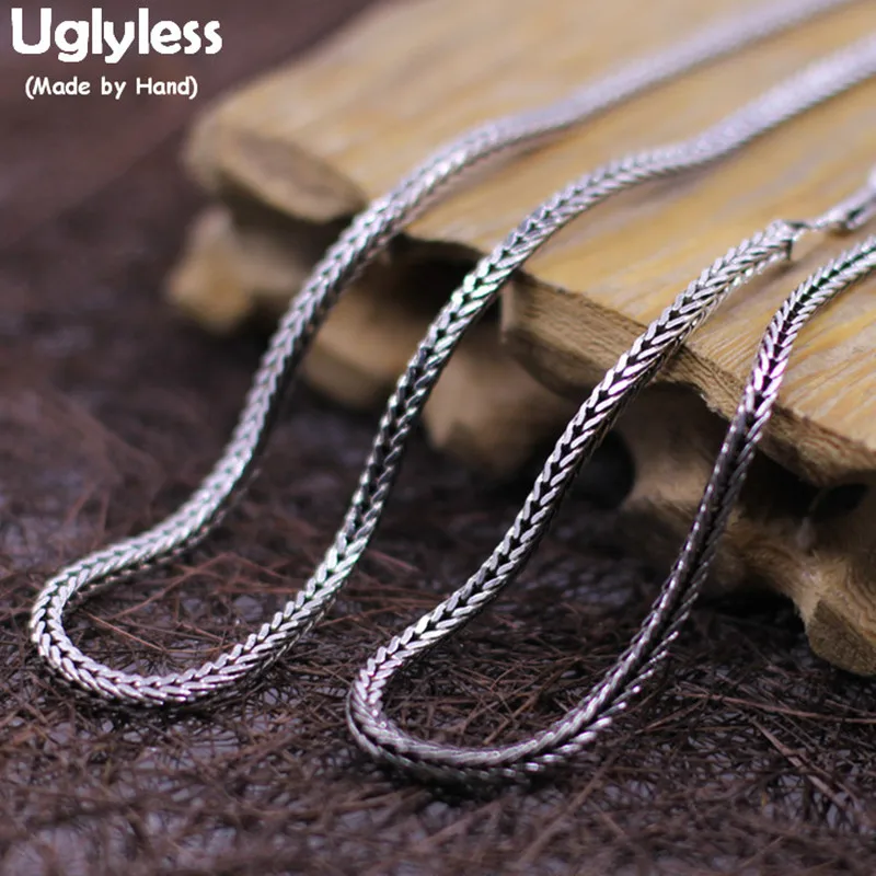 Ожерелья унисекс из тайского серебра 2 5 пробы без подвесок 925 мм|Ожерелья| |