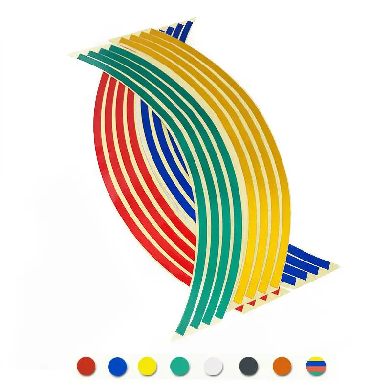 Мотоцикл 18 дюймовые Светоотражающие колеса Стикеры колесо кольцо концентратор