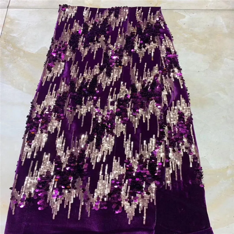 

New pattern 5 yards mesh lace party decoration Nigeria lace fabric high quality with sequins African net lace sequin fabric