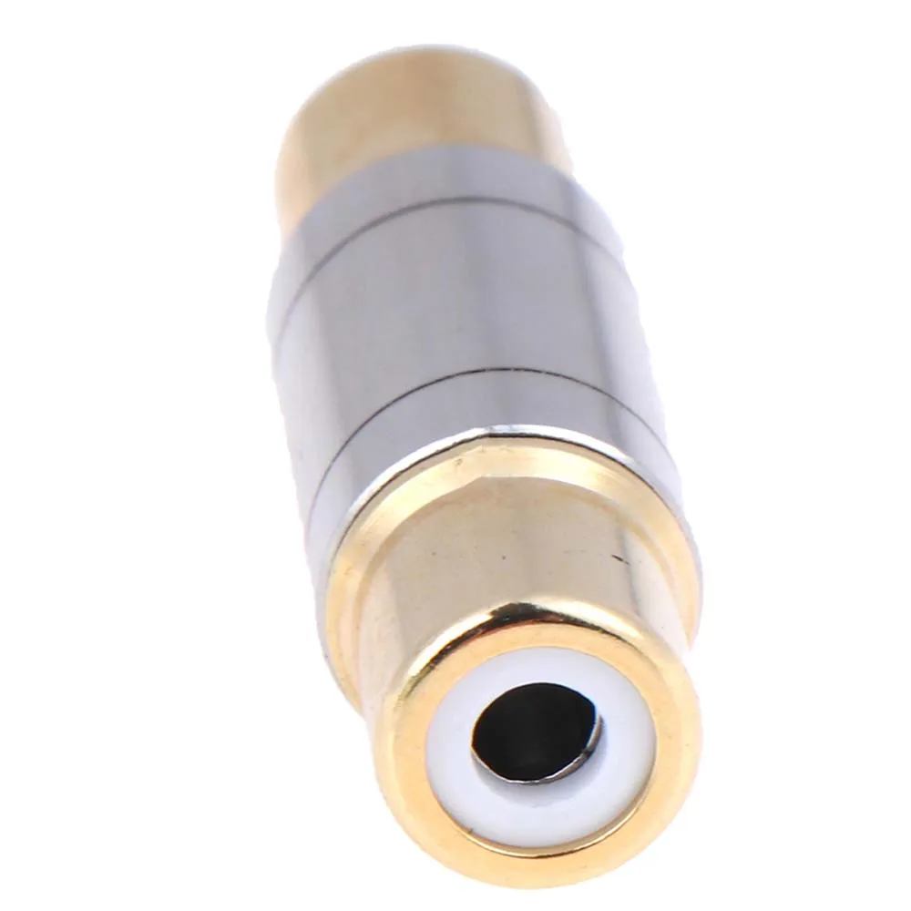 

2pcs/lot Dual RCA Connectors High Quality RCA Female to Female Jack Socket Straight Adapter Gold Plated Speaker Cable Extender