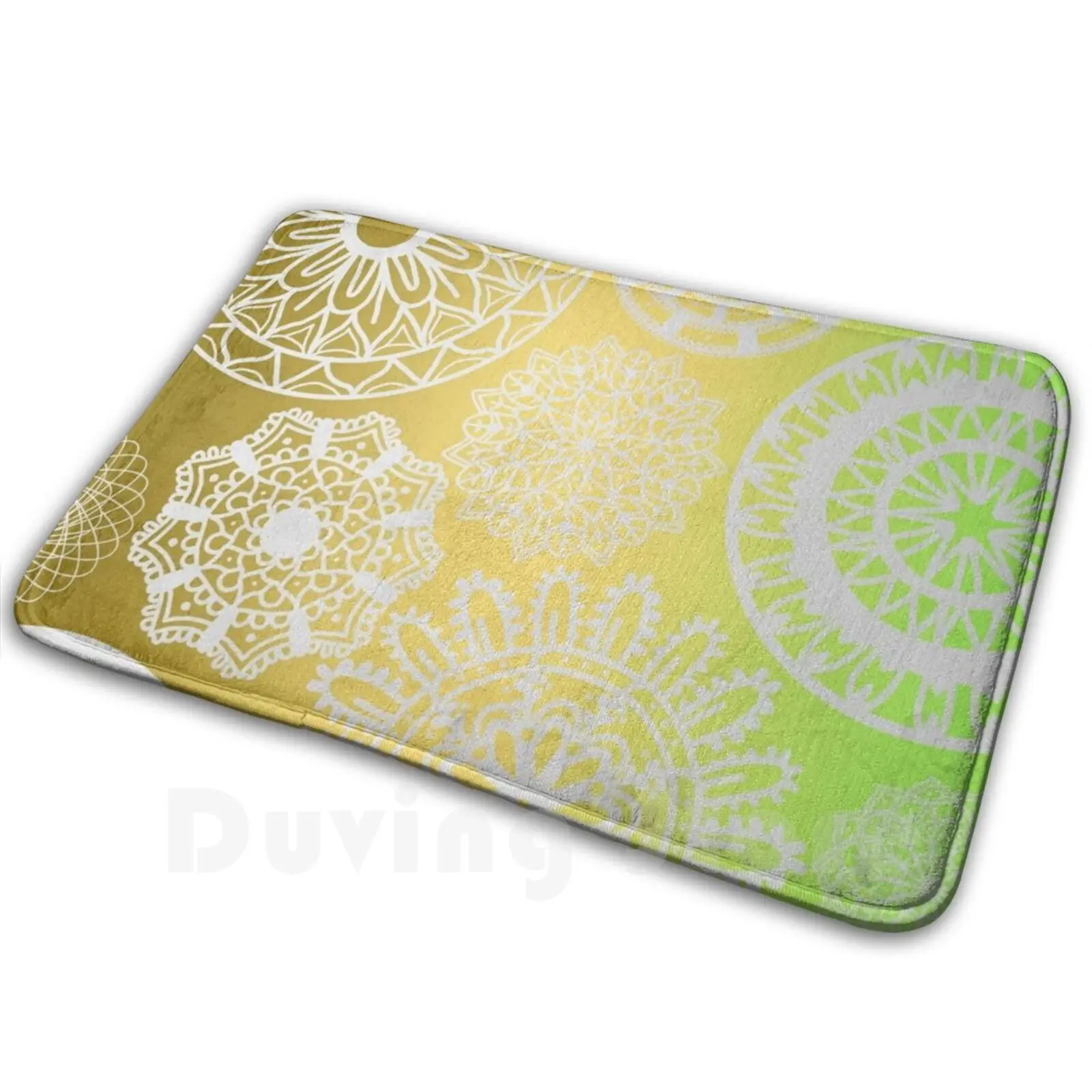 

Golden Mandala Carpet Mat Rug Cushion Soft Non-Slip Gradient Gradients Gold Golden Mandala Golden Mandala Gradient Mandala