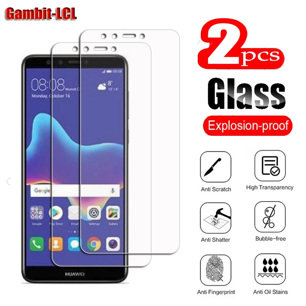 

9H Original Protective Tempered Glass For Huawei Y9 2018 5.93" FLA-AL10, FLA-AL00 FLA-LX1 Screen Protective Protector Cover Film