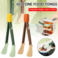 1pcs silicone food tongs heat resistant kitchen tongs with hanging loop kitchen accessories tools for bbq cooking grilling tools