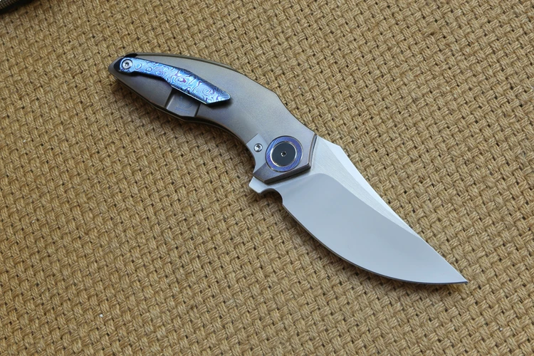 Складной нож DICORIA Twilight с шариковым подшипником S90V лезвие титановая ручка