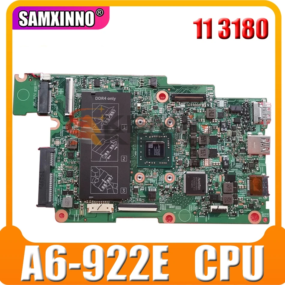 

Laptop Motherboard For DELL Inspiron 11 3180 3185 A6-922E AM922 Mainboard CN-0D63Y5 0D63Y5 17876-1 DDR4 TEST OK