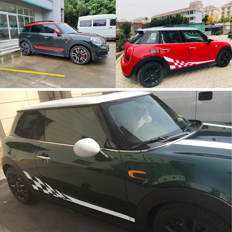 2 шт. автомобильные длинные боковые наклейки для Mini Cooper R56 R57 R58 R50 R52 R53 R59 R61 Countryman R60