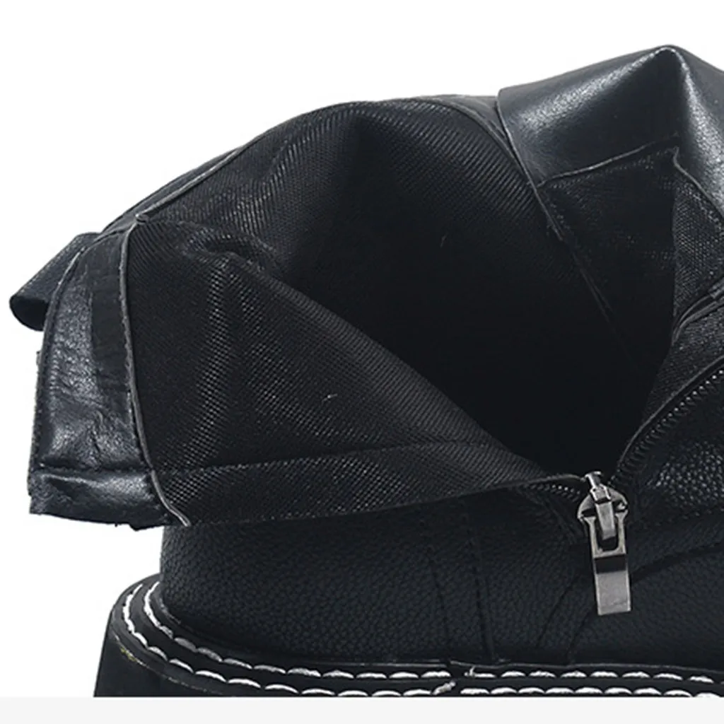 Женские короткие ботиночки из искусственной кожи Зимние ботинки на платформе