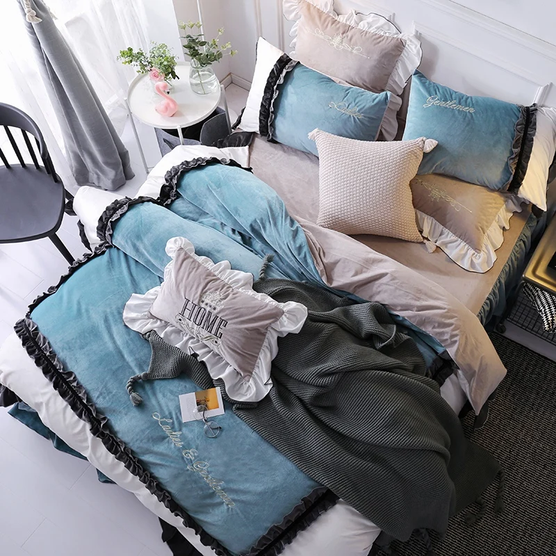 4 шт. фланелевые пододеяльники и юбка | Дом сад