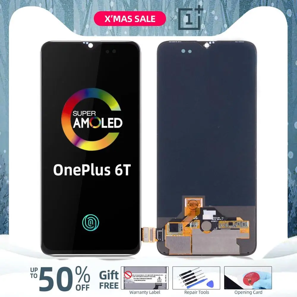 Дисплей для Oneplus 6T LCD в сборе с тачскрином 6.41'' черный
