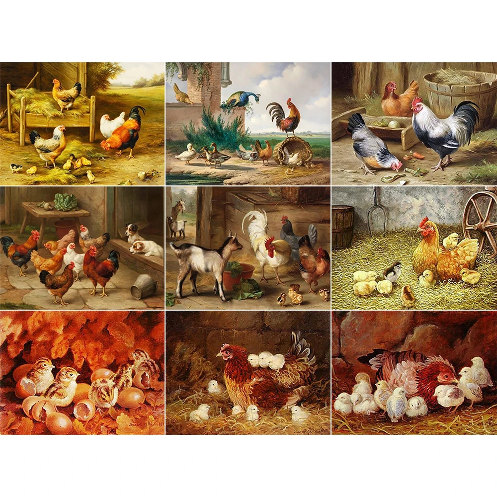 5D алмазная живопись полная вышивка ферма курица Алмазная мозаика распродажа