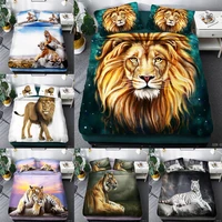 animal tiger lion scenery cool 3d print comforter bedding set queen twin single size duvet cover set pillowcase luxury gifts hot