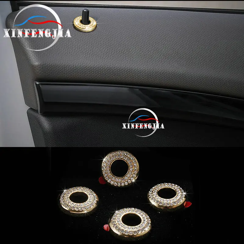 

Для BMW 3 4 серии 3GT F34 F36 F30 13-18 4x серебристо-золотистый Кристальный дверной замок