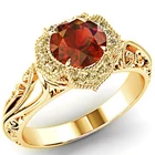 Ofertas 3 Цвета модные инкрустированные гравировкой Красный Цирконий шаблон вогнутые кольца для женщин обручальные кольца вечеринка, свадебный банкет ювелирные изделия