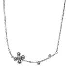 Женское ожерелье из серебра 925 пробы, с четырьмя лепестками