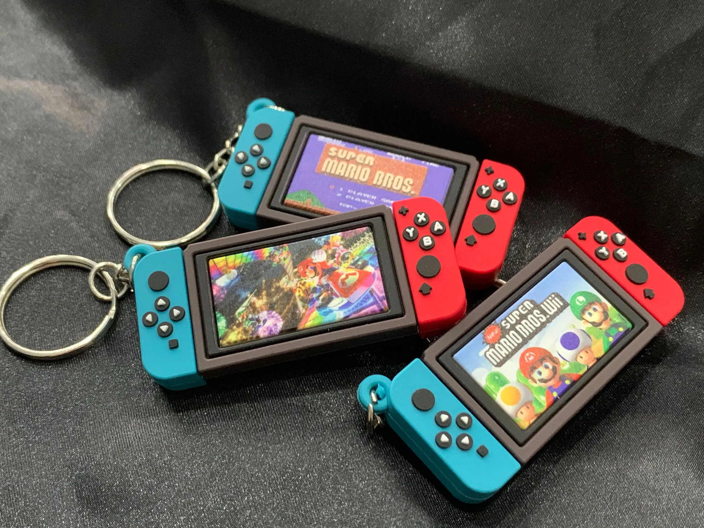 

New Switch Game Animal Crossing Keychain Super Bros Key chain Switch Car Keyring Charm Bag Pendant Fashion PVC Key Ring
