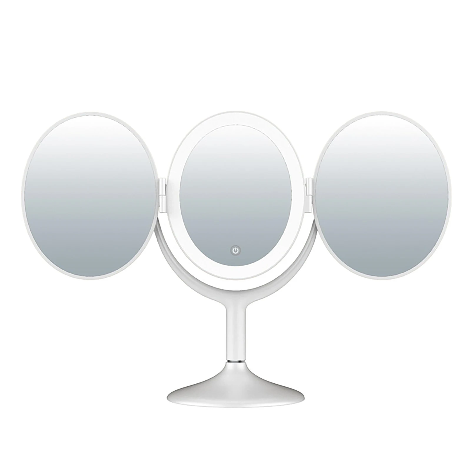 

Набор аксессуаров для ванной комнаты, портативное трехскладное зеркало с двойным увеличением, косметическое зеркало с подсветкой, косметическое зеркало для дома Tn88