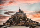 5D алмазная живопись своими руками, всемирно известный живописный монастье Монте Сен-Мишеля, квадратная Алмазная вышивка, Круглые бриллианты