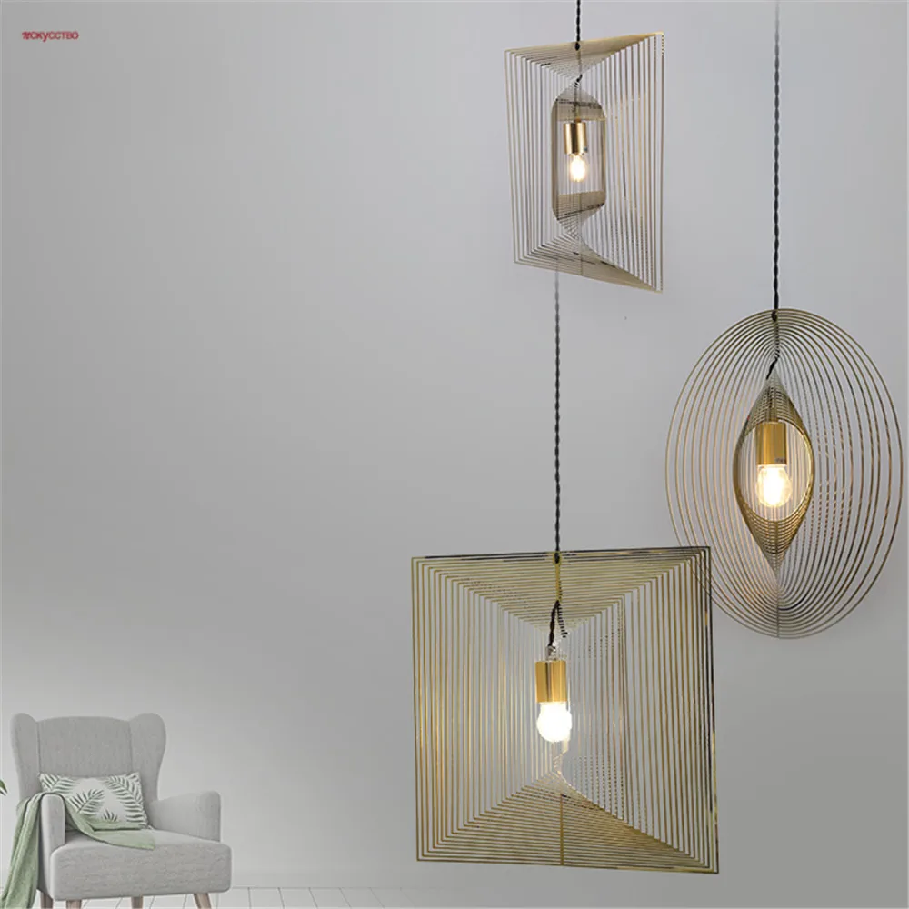 

Modern Minimalist Stainless Steel Wind Chime Pendant Lights Industrial Dining Room Kitchen Decorative Accessories Hanging Lamp