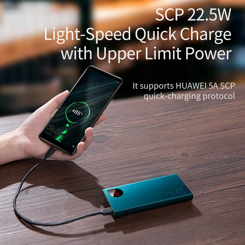 baseus 22 5w 10000mah pd qc 4 0 3 0 power bank fast charging type c powerbank external battery charge for phone free global shipping