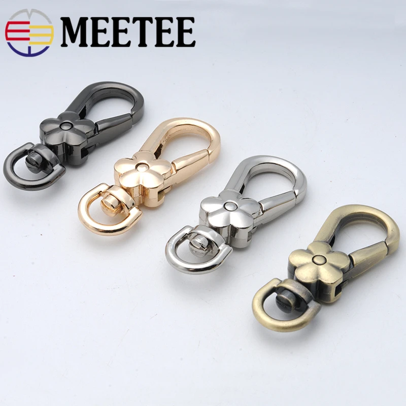 Металлическая сумка Meetee 2 шт. застежка для сумки Поворотный замок-карабин зажимы