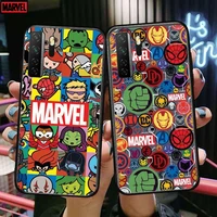 cartoon marvel black soft cover the pooh for huawei nova 8 7 6 se 5t 7i 5i 5z 5 4 4e 3 3i 3e 2i pro phone case cases