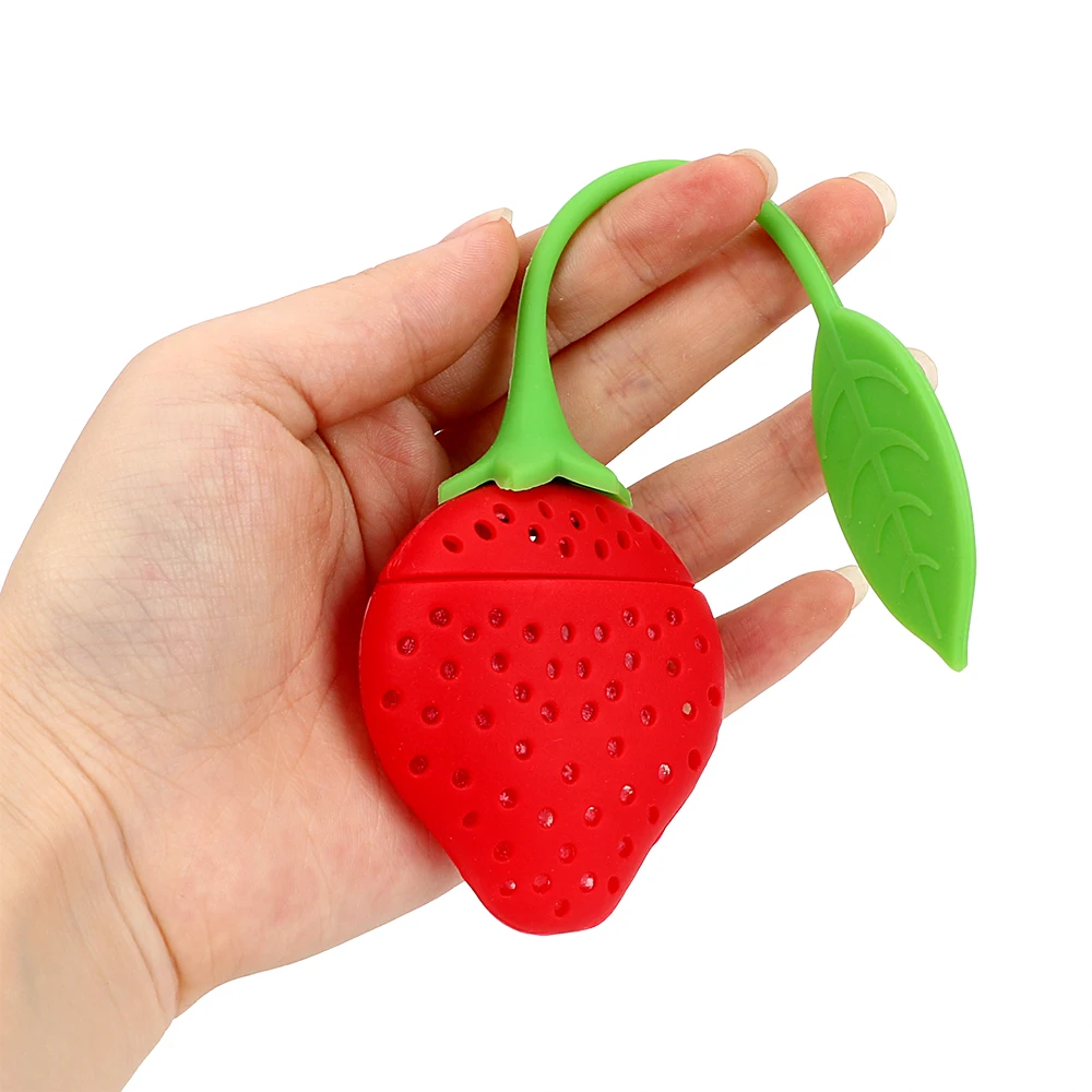 

Silicone Strawberry Diffuser Tea Leaf Strainer High Temperature Resistance Herbal SpiceFilter Tools Tea Supplies