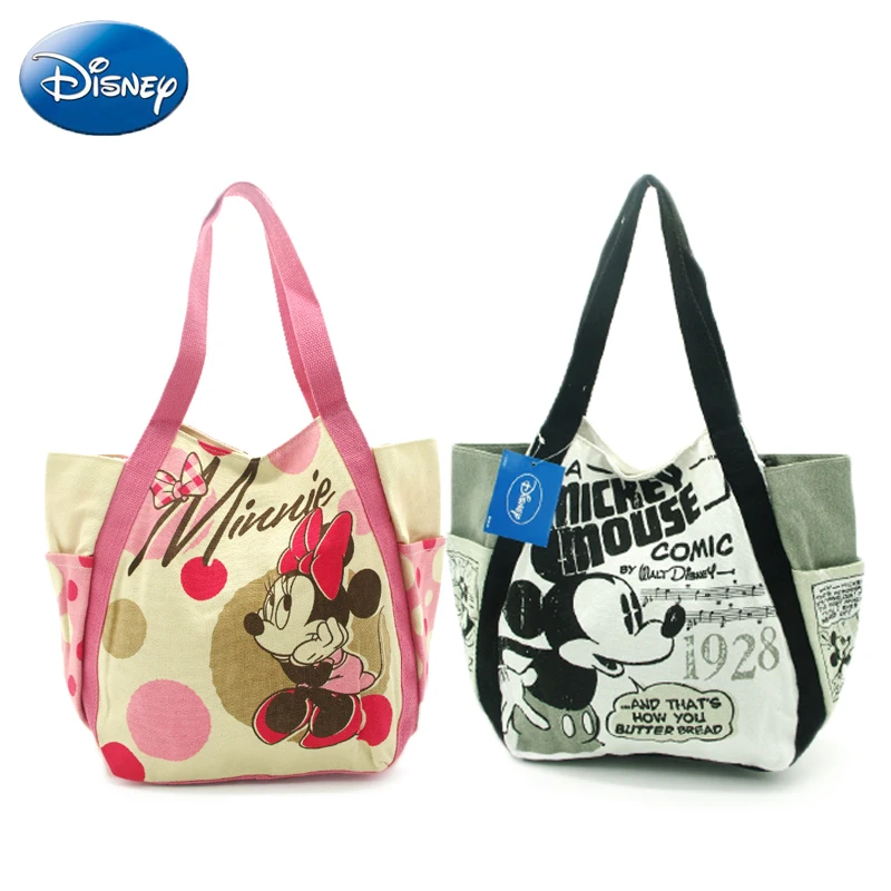Disney Микки Минни сумки на ремне Женская Повседневная сумка большая емкость для