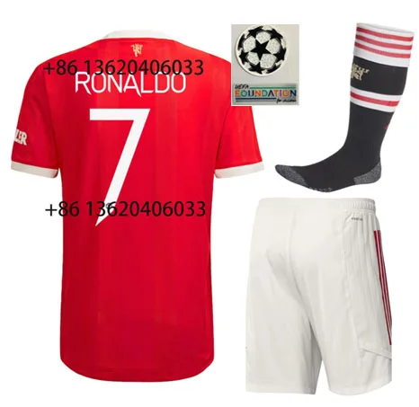 

Fast shipping 2021 2022 7 Ronaldo SANCHO United Best quality kids kit socks home away 3RD 21-22 Manchester shirt free + patch