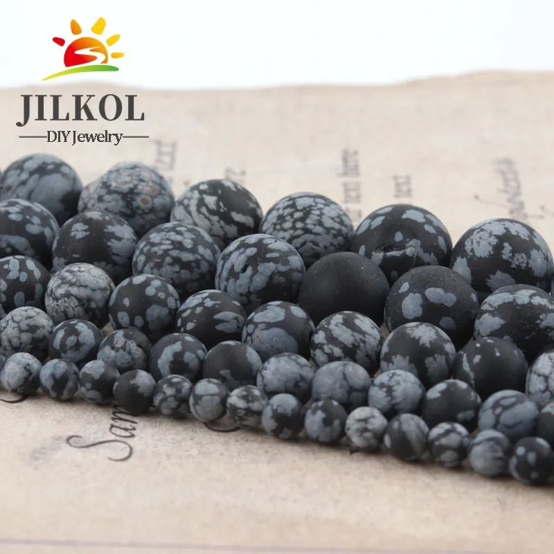 Натуральный камень матовые снежные хлопья яшмы вокруг свободные бусины для