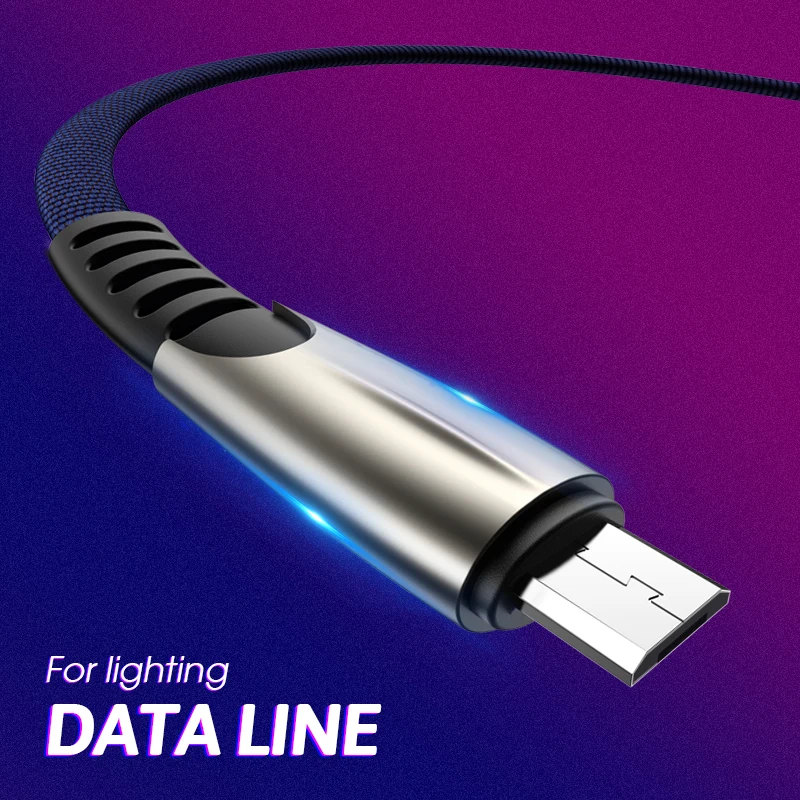 1 м/2 м Micro USB кабель 3A Быстрая зарядка usb для зарядки и передачи данных samsung Galaxy S7 Xiaomi